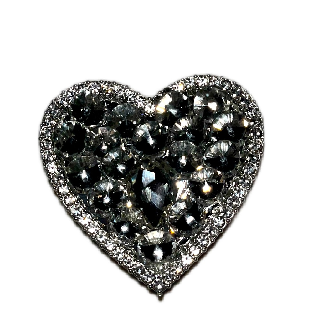 Universal Heart Design Diamond Rhinestones Phone Grip Stand Holder